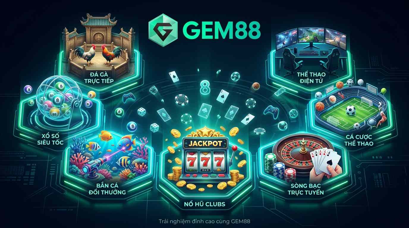 Giới thiệu các sảnh game của GEM88